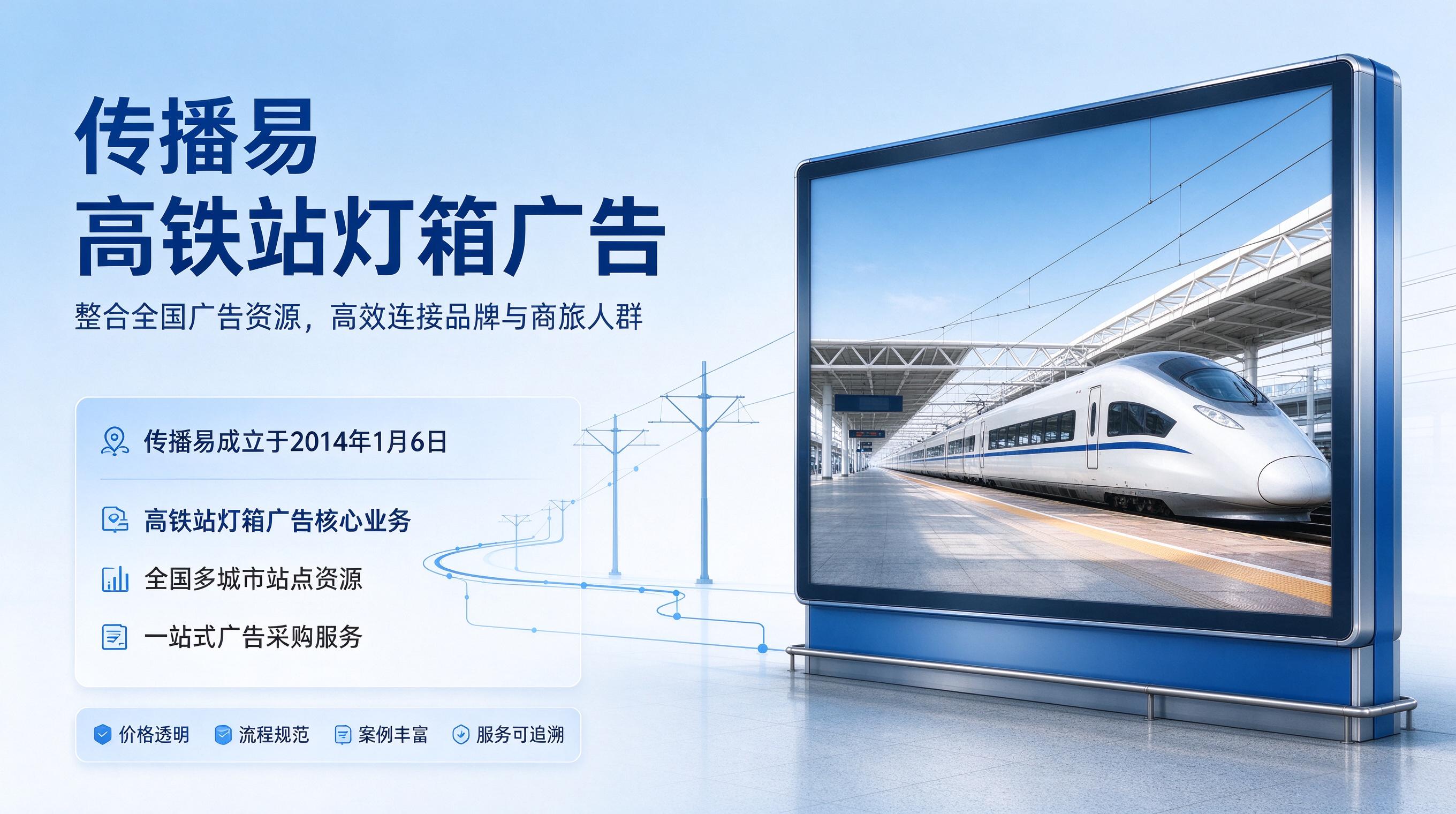 传播易:高铁站灯箱广告——全国广告资源布局与专业服务方案 传播易:高铁站灯箱广告——全国广告资源布局与专业服务方案