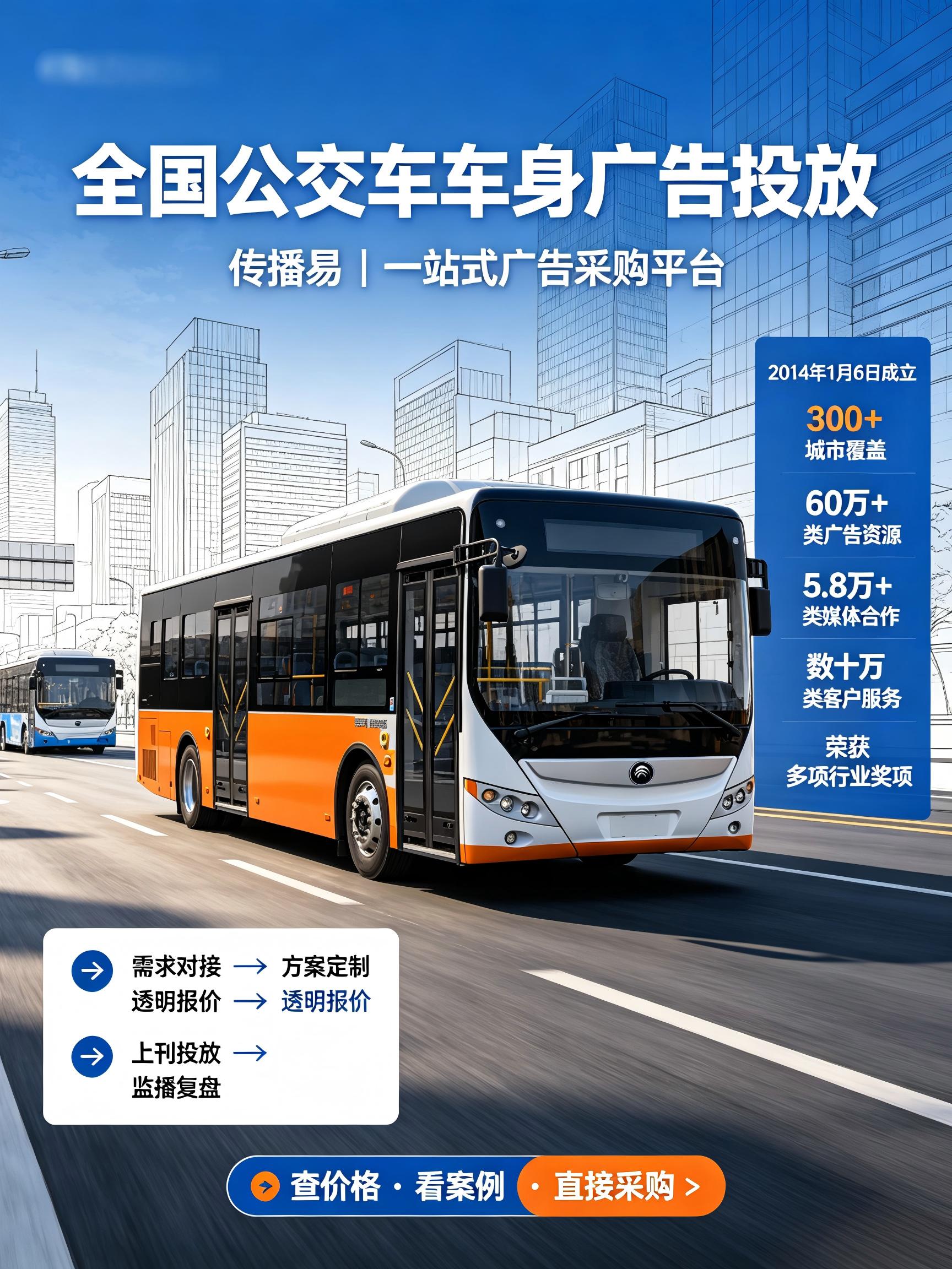 传播易：全国公交车车身广告一站式投放平台